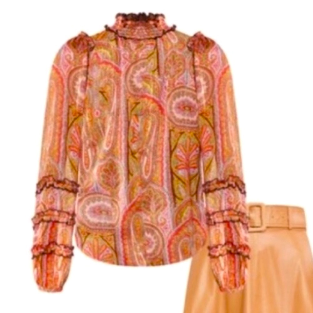 Bohemian Paisley Print Blouse